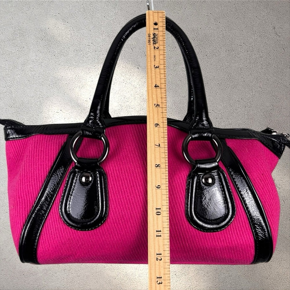 Y2K Burberry Blue Label Pink Black Top Handle Tote Bag Purse Satchel Baguette - Picture 7 of 8